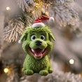 thumbnail image 3 of Riguas 1/9Pcs Christmas Green Hair Dog Decoration Reusable Holiday Decor Xmas Tree Puppy Animal Hanging Ornament Pendant Party Supplies Gift, 3 of 7