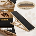 thumbnail image 3 of ABORON Folding Dog Ramp for Car, 5-level Adjustable Pet Ramp for Couch, Bed, Sofa, SUV - High Traction Rubber Surface, Load 200 lbs, 45.2" Long for Small & Large Old Dogs & Cats - Furniture Quality, 3 of 7