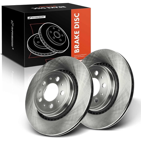 A-Premium Rear Disc Brake Rotors Set Compatible with Volvo XC90 2003-2014 Sport Utility Left and Right 2-PC Set
