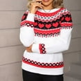 thumbnail image 4 of Fengactive Heart Sweater for Women Winter Cute Long Sleeve Valentine's Day Knitted Pullover Jumper Tops, 4 of 9