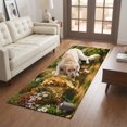 thumbnail image 2 of Hallway Runner Rug 2'x6', Cute Dog Kitchen Runner Rugs Non-Slip Carpet Mats, Famrhouse Welcome Garden Floral Botanical Bedside Rugs Runners Washable Floor Carpet for Bathroom Laundry Room, 2 of 8
