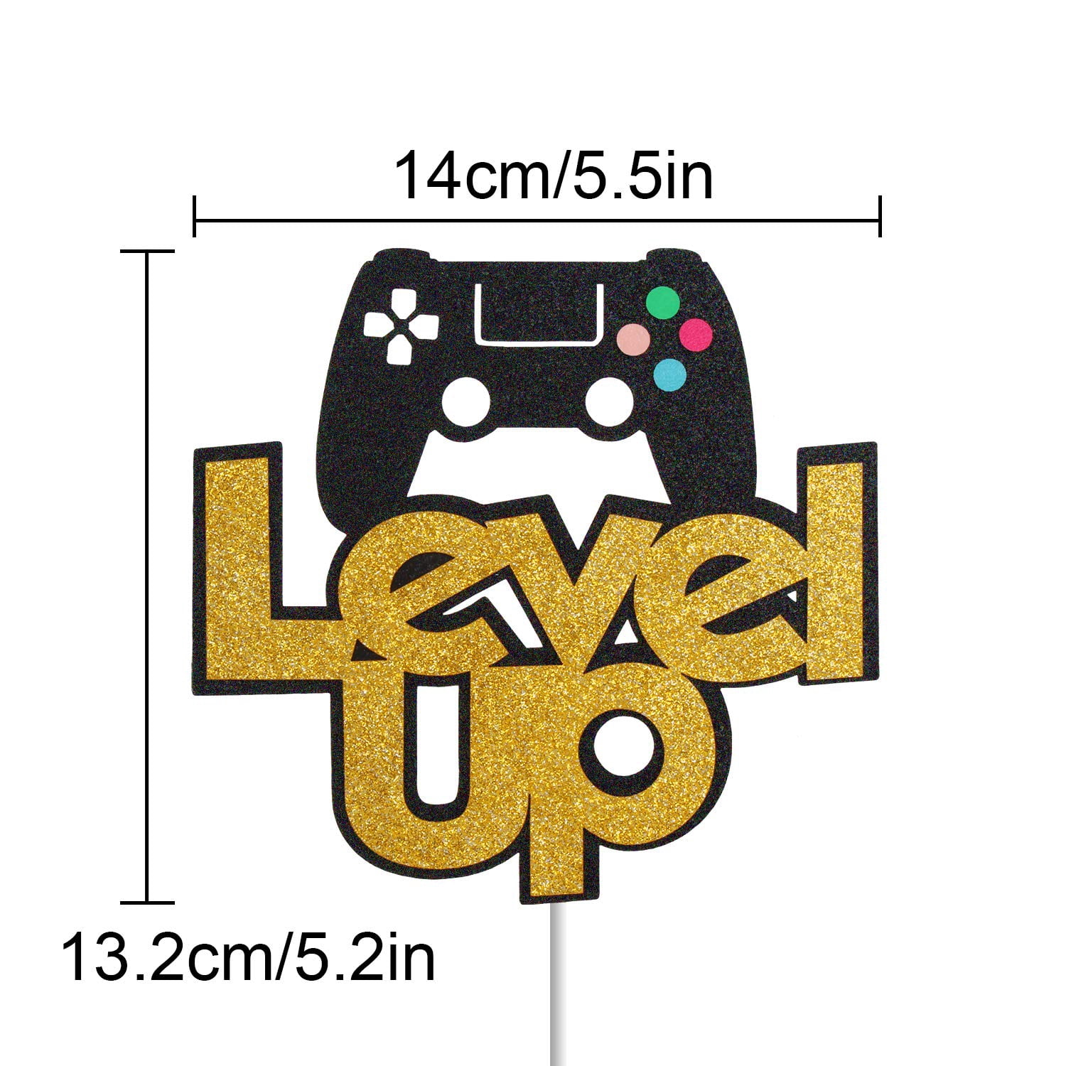 Glitter Level Up Video Game Controller Cake Topper Glitter Gaming Themed  Cake Topper, Game Party Gamer Birthday Party Favors - Walmart.com