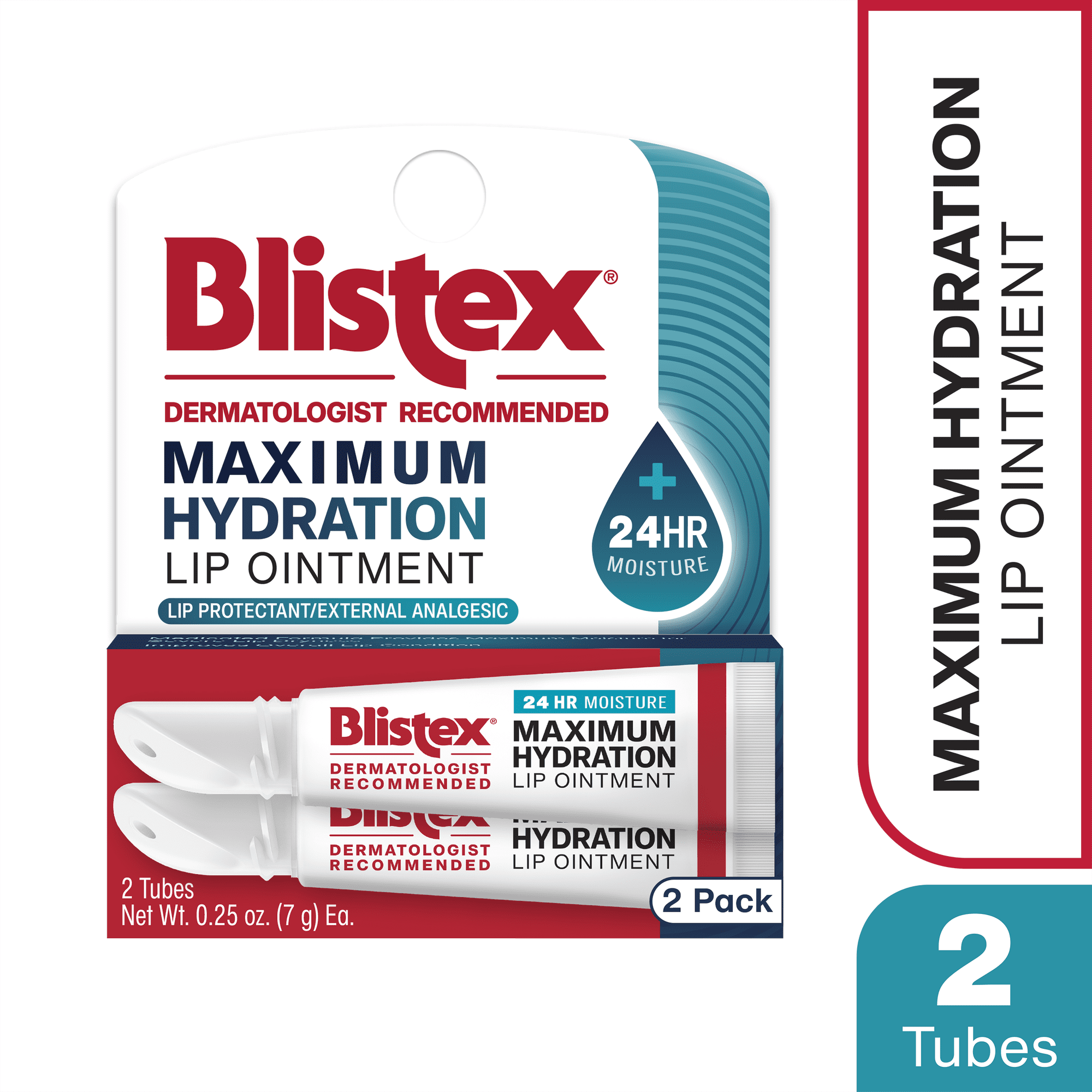 Blistex Maximum Hydration Lip Ointment 2 Count 0.25oz