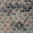 thumbnail image 3 of Unique Loom Trellis Frieze Collection Area Rug - Rounded (7' 10" Square Blue Multi/Ivory), 3 of 7