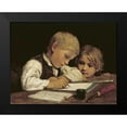 thumbnail image 2 of Anker, Albert 18x15 Black Modern Framed Museum Art Print Titled - A Boy Writing, 2 of 5