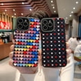 thumbnail image 2 of Love Heart Colorful Embossed Soft Case for Women Girls Compatible with iPhone Case (Colorful Heart,iPhone 12), 2 of 7