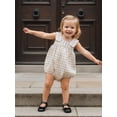 thumbnail image 4 of BemeyourBBs Newborn Baby Girl Summer Clothes Gingham Plaid Overall Bubble Romper Lace Trim Sleeveless Jumpsuit One Piece Outfits, 4 of 9