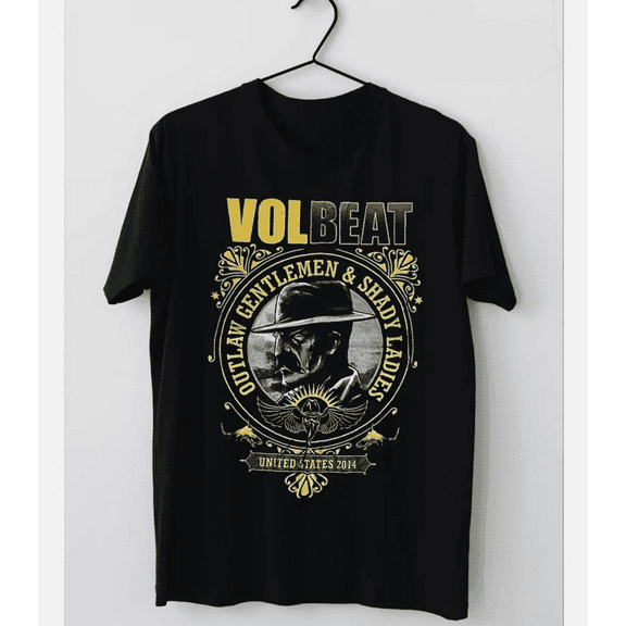 Volbeat Band 2014 Concert Short Sleeve Black All Size T-Shirt