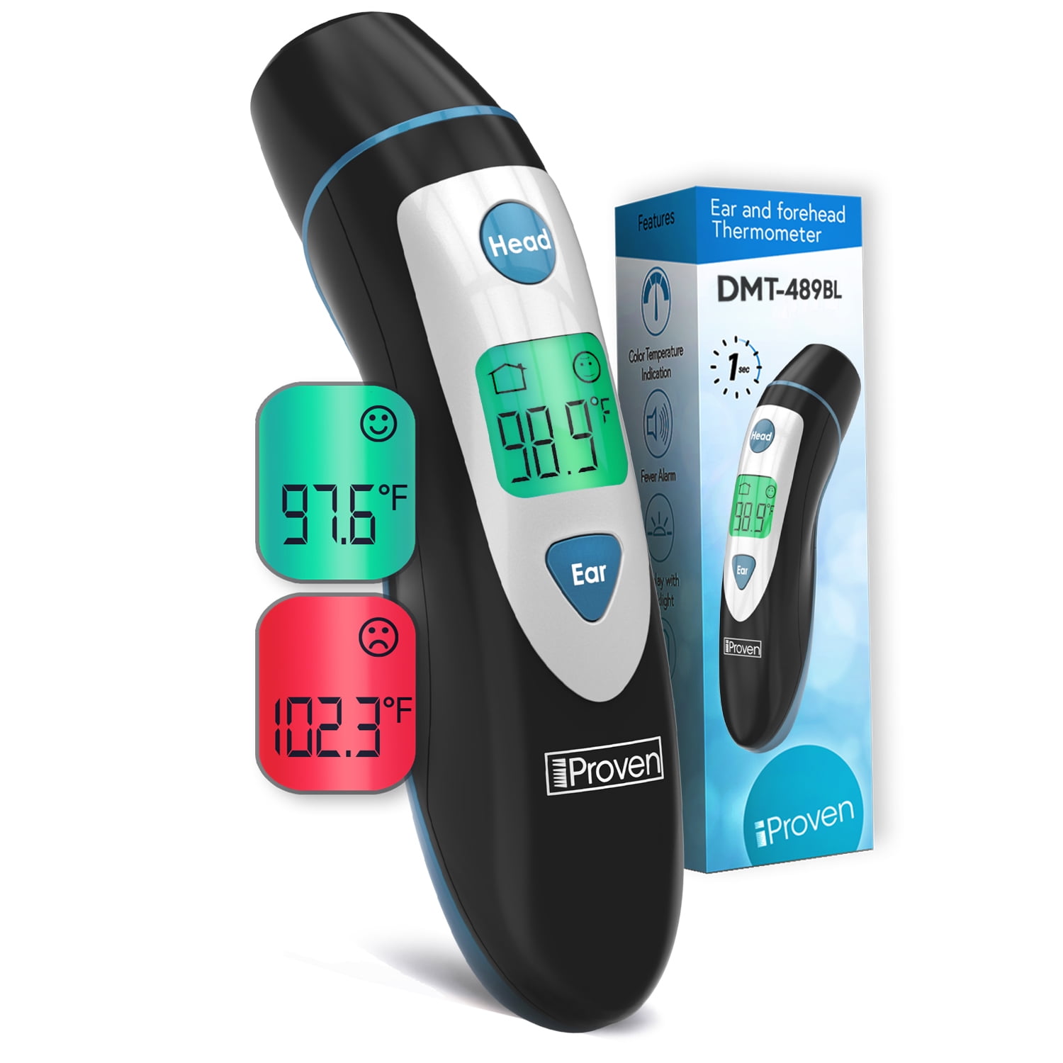 iProven DMT-77 No-Touch Forehead Thermometer for Adults, Kids, Babies