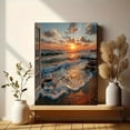 thumbnail image 6 of Ocean Beach Window Sunset Canvas Print, Modern Window View Art, Ready To Hang Coastal Home Wall Decor, 6 of 8