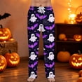 thumbnail image 2 of Domzest Halloween Mens Pajama Pants Halloween Graphic Drawstring Elastic Waisted Sleepwear Wide Leg Funny Pajama Bottoms Multicolor L, 2 of 6
