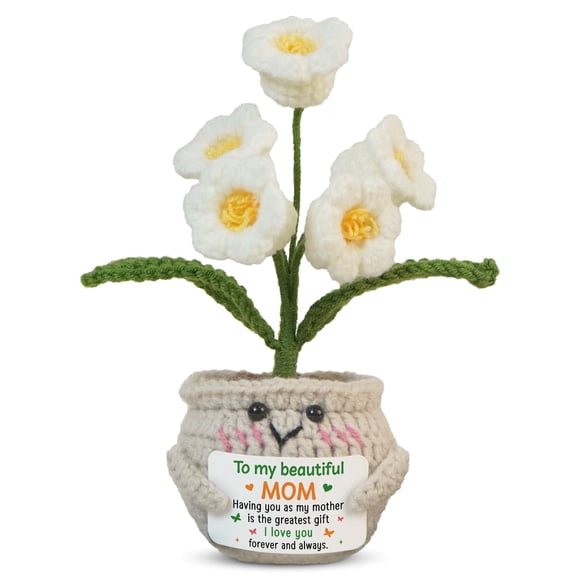 Muñeca de ganchillo hecha a mano OASSIE Mom, regalo de 15 x 11 cm