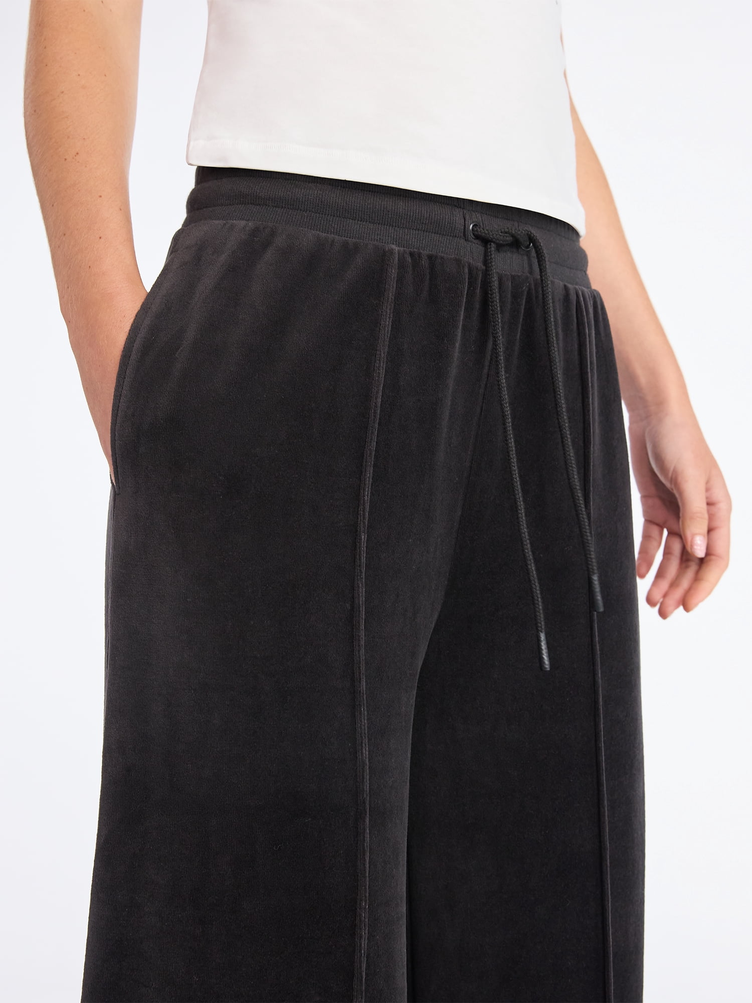 Scoop Women’s Velour Wide Leg Pants, Sizes XS-XXL