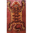 thumbnail image 4 of Tiger Rugs 4X6 Skin Shape Area Rugs for Modern Home Decor, Living Room, Stain-Resistant Carpet Handmade Tufted 100% Woolen Tibetan Rugs, Animal Printed Carpet for Child Room Bedroom by Modern Carpet, 4 of 8