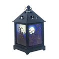 thumbnail image 1 of 1 pieza de luz de viento de Halloween colgante, luz nocturna Vintage, decoración, lámpara Led hueca, accesorios de decoración para fiesta en casa (casa encantada púrpura), 1 of 3
