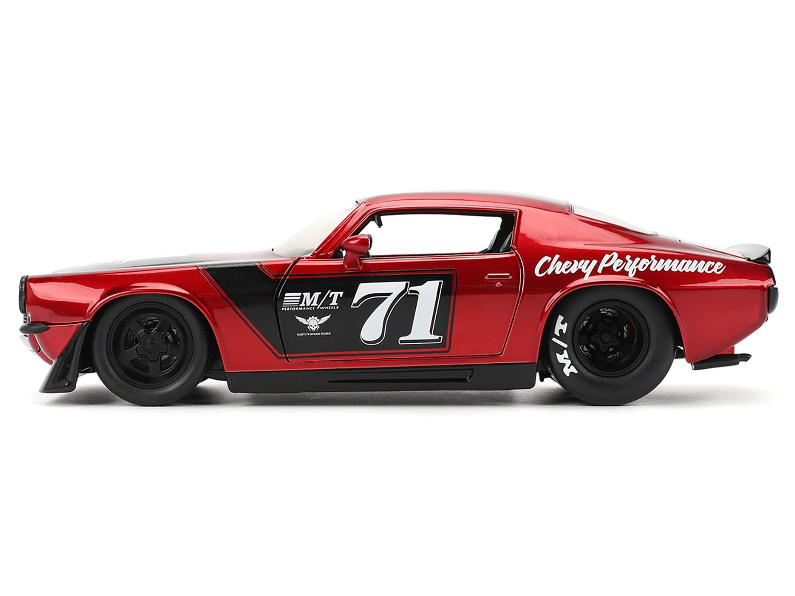 1971 Chevrolet Camaro #71 Red Metallic with Black Stripes "Bigtime Muscle" Series 1/24 Diecast Model Car by Jada(Selections May Vary)