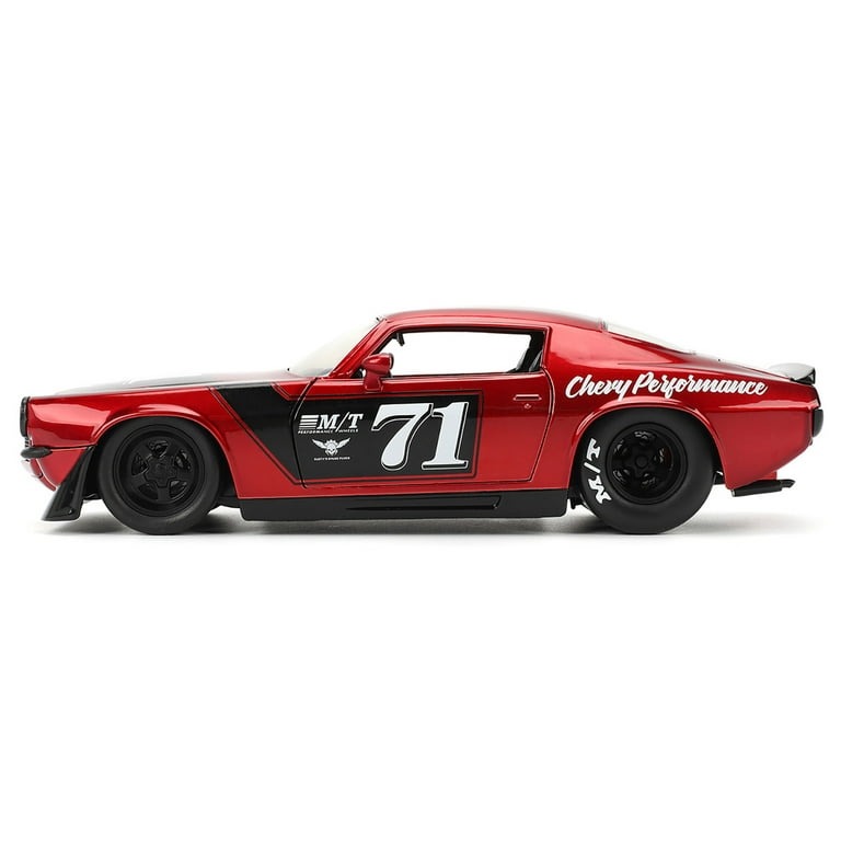 Jada Toys 1/24 Chevrolet Camaro #71, Red Metallic w/Black Stripes