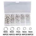 thumbnail image 1 of Mosiee 200Pcs/Set Fishing Split Rings Stainless Steel-Double Loop Connectors 5 Size 5/6/7/8/9Mm Fishing Tackle Pesca Iscas Tool Part, 1 of 9
