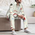 thumbnail image 5 of Balery Christmas Pug Dog Pijama para Hombre de Dos Piezas con Manga Larga, Conjunto de Dormir y Descanso Suave con Bolsillos-XX-Large, 5 of 5