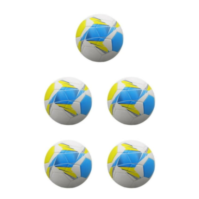 Decodeary PVC Soccer Balls For Teamwork And Fun Practice Sessions Durable Competitive Football Goal Ball Soccer Training light blue No.4 5Set