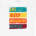thumbnail image 4 of Inktastic Woodworking Eat Sleep Woodwork Repeat Boys or Girls Baby Bodysuit, 4 of 5