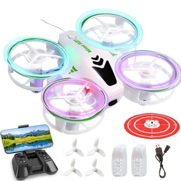 Petbank Drone with Camera for Adults Kids, 1080P RC Quadcopter Drone, Toys Drone Gifts, One Key Take off/Land, LED Colorful Lights, 360° Flip