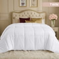 thumbnail image 3 of Utopia Bedding Comforters Twin Size, All Season Duvet Insert, Down Alternative Box Stitched Bed Comforter with Corner Tabs, Machine Washable White, 3 of 8