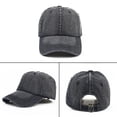 thumbnail image 5 of BOOYOU Unisex Vintage Washed Denim Baseball Cap Blank Casquette Adjustable Snapback Hat, 5 of 15