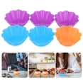 thumbnail image 2 of BRIGHTFUFU 6Pcs Mini Cupcake Flower Cake Silicone Baking Cup Muffin Xmas Wedding Tools Bakeware Muffin Cupcake Cups (Random Color), 2 of 8