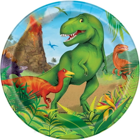 Dinosaur Paper Dessert Plates, 7in, 24ct