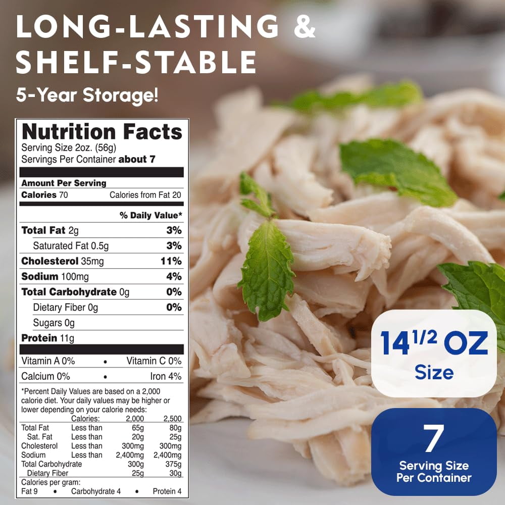 Werling & Sons Fully Cooked Canned Turkey Meat 14.5 Oz Heat & Eat Recipe Ready Canned Meat for Everyday Quick Meals, Camping, Emergency Canned Food & Survival Preparedness Pack of 6