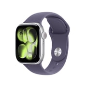 Apple Watch Series 11 GPS 42mm Silver Aluminum Case with Purple Fog Sport Band - S/M