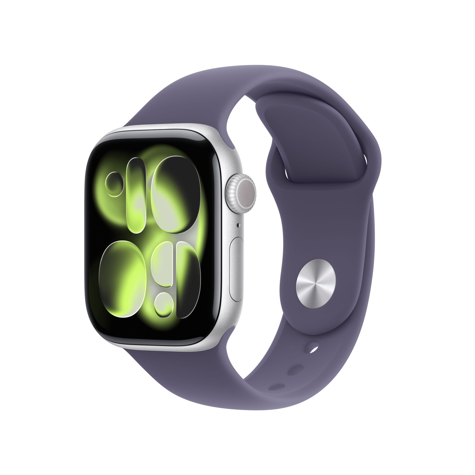Apple Watch Series 11 GPS 42mm Silver Aluminum Case with Purple Fog Sport Band - S/M