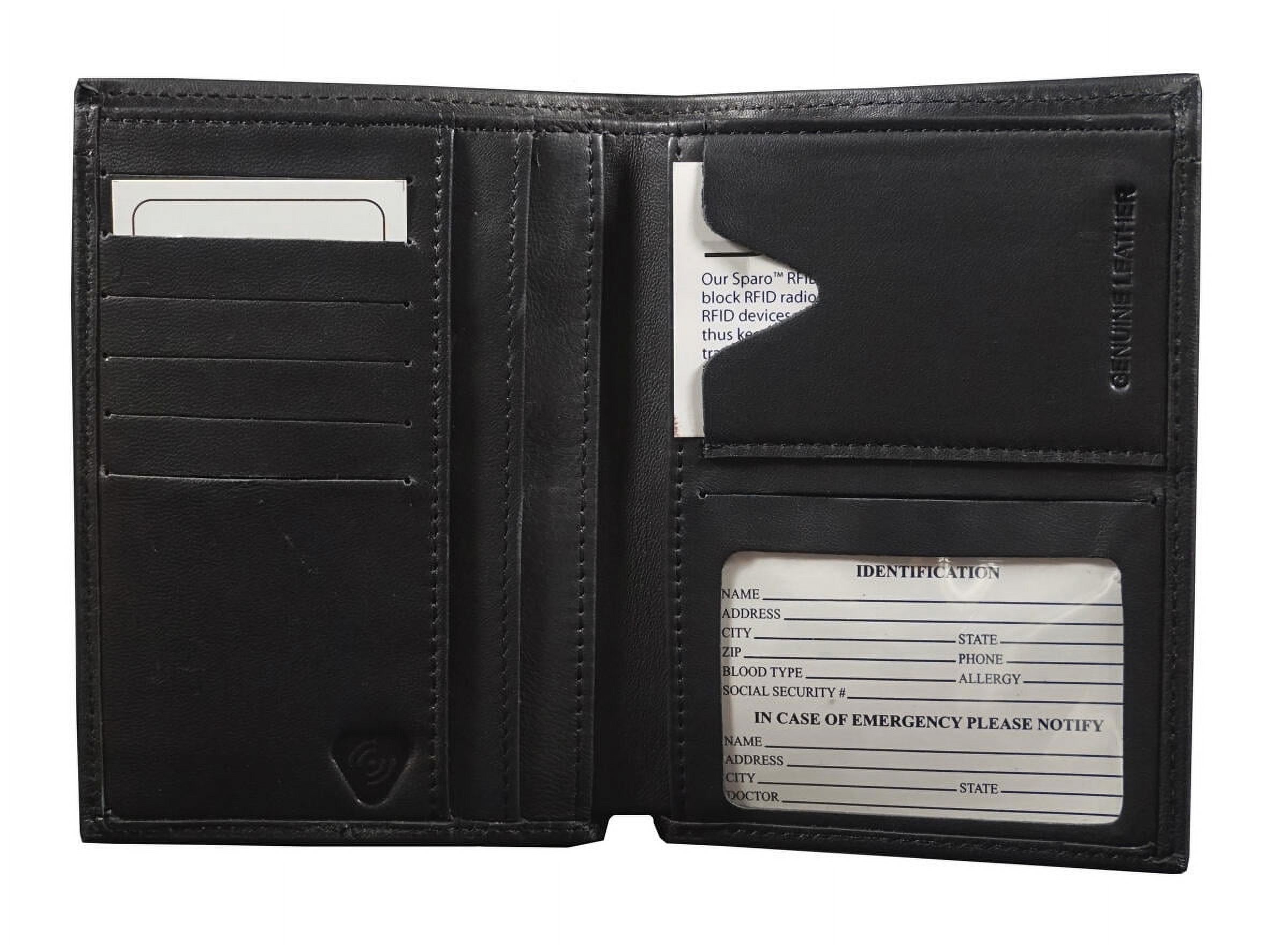 Utah NCAA Utes Black Leather Traveling Bilfold Wallet w/ RFID Blocking- 14 total slots/pockets - image 2 of 6