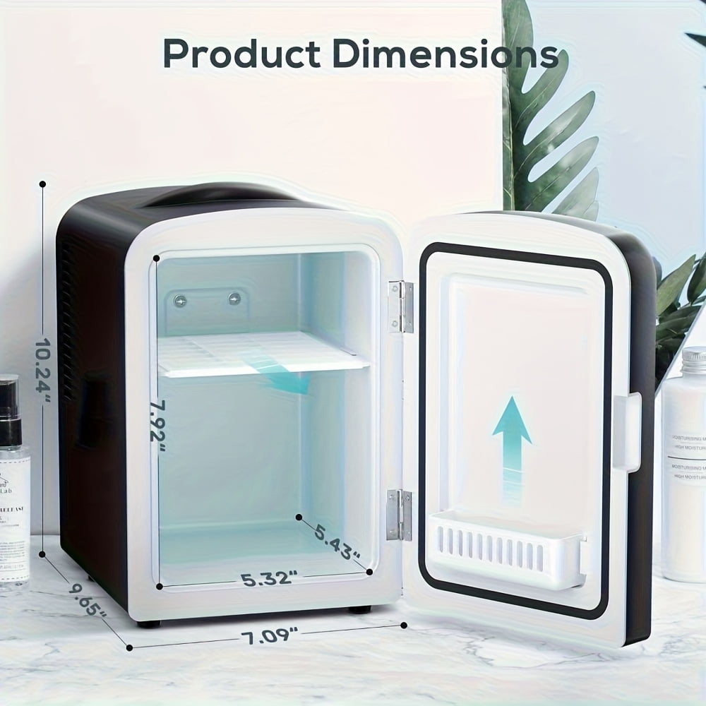 Mini Fridge for Skincare and Drinks, 1.06 Gal Portable Refrigerator for Bedroom