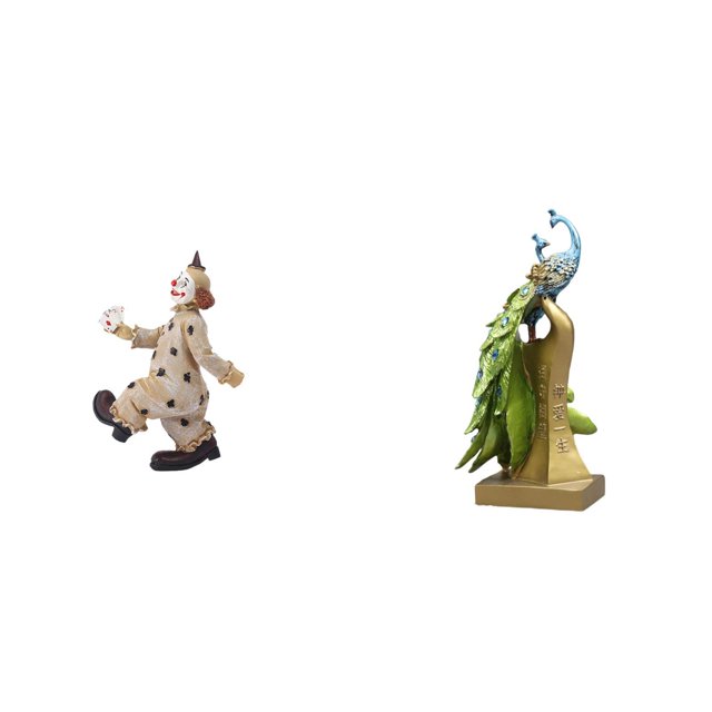 Figura Decorativa De Pavo Real Payaso, Estatua, Adorno Para Mesa, Escritorio, Centro De Mesa, Vitrina, Comedor, Entrada, Oficina. Ideal Como Regalo De Cumpleaños.