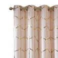 thumbnail image 2 of Gracie Mills Isabelle Metallic Geometric Total Blackout Grommet Curtain Panel 52x84, 2 of 2