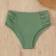 thumbnail image 2 of NaWent Up to 65% off Women's High Waisted Bikini Bottoms Ruched Swim Bottoms Full Coverage Tankini Swimsuits Bottoms Green S, 2 of 6