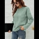 thumbnail image 4 of Sudadera Holgada de con Cuello Redondo para Mujer, Larga, Hombros Caídos, Estilo Casual, , para Otoño Verde M, 4 of 9
