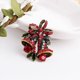thumbnail image 3 of Broche de campana pequeña de Navidad YONGSHENG con diamantes de imitación 1 par, 3 of 5