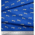thumbnail image 3 of Soimoi Blue Cotton Duck Fabric Leopard Animal Skin Printed Craft Fabric by the Yard 42 Inch Wide, 3 of 3
