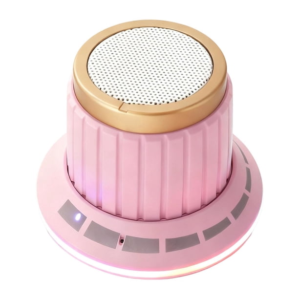 Altavoz Bluetooth portátil de alto rendimiento con botón magnético para viajes, oficina y dormitorio. Rosa