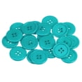 thumbnail image 1 of 50uds 40L Costura Botones 1(25mm) Resina Redondo Plano 4 Agujeros Artesanía Botones para Coser Ropa y Bricolaje, Azul, 1 of 5