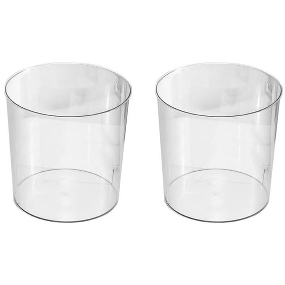 Youliang 2 Clear Plastic Trash Cans for Home or Office