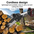 thumbnail image 4 of 21V Cordless Mini 4-Inch Electric Chainsaw, Handheld Lithium-Ion Pruning Saw with Brush Motor, Black & Grey Design, 1 Battery & Charger Included, 110V US Plug – Ideal for Home, Woodworking, Garden, 4 of 7