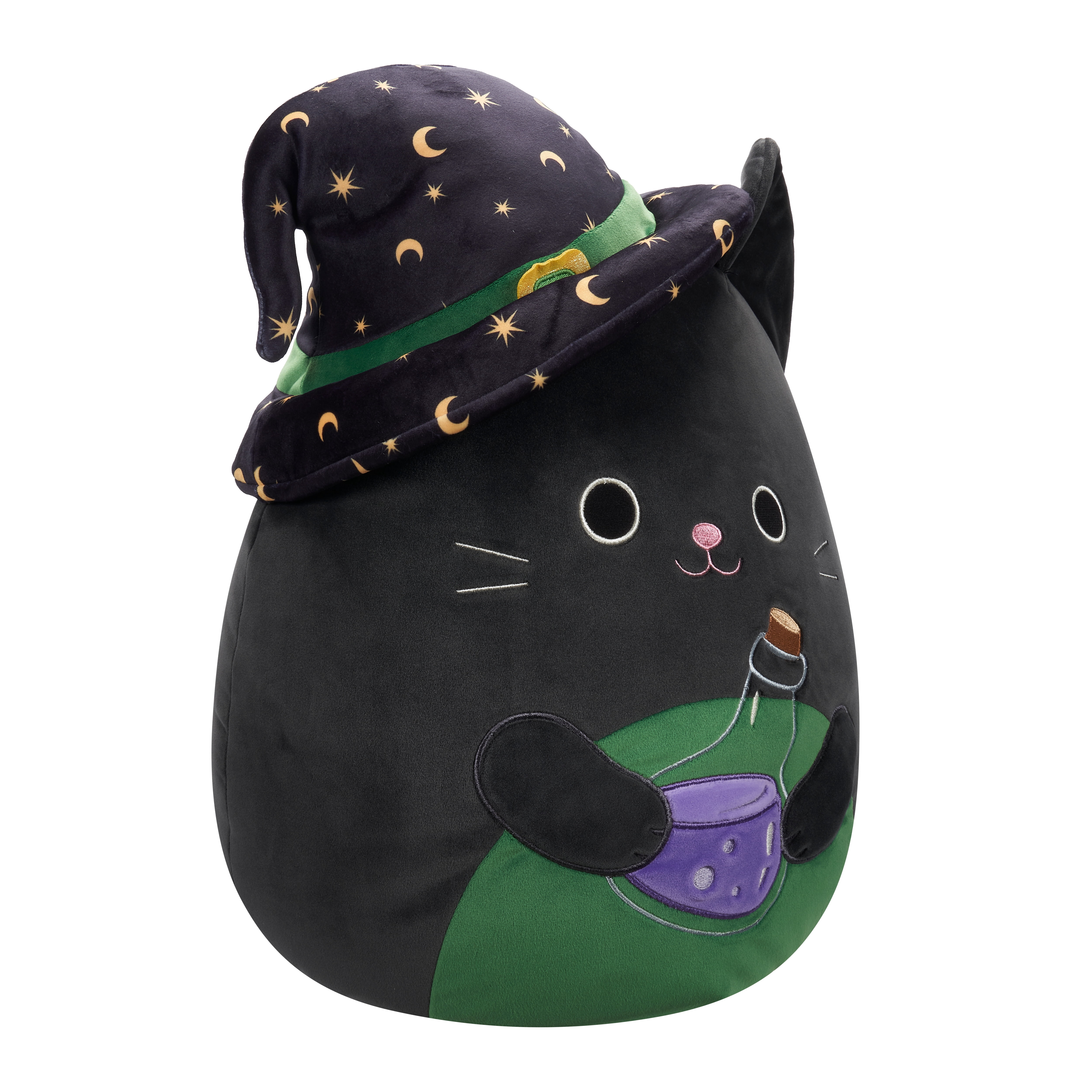 Squishmallows Official 16 inch Cleo the Black Cat with Witch Hat - Child's Ultra Soft Stuffed Plush Toy