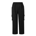 thumbnail image 6 of BODOAO Cargo Pants for Women High Waisted Casual Pants Work Pants Baggy Wide Leg Y2K Streetwear with Pockets Fashionable and Workout Pants with Pants with Zipper Suitable for Jogging and Black Xl, 6 of 9