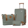 thumbnail image 1 of Set de equipaje SHOWKOO Carry On Carry On, ligero, 3 piezas, verde, 1 of 8