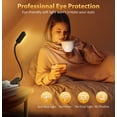 thumbnail image 4 of Lámpara de lectura con 16 LED, recargable por USB, con clip, 9 modos de brillo y 3 temperaturas de color, cuello flexible de 360°, ideal para cama, libro, luz de noche y mesita de noche., 4 of 5