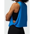 thumbnail image 6 of Large Armhole Tank Tops for Women - Workout Sport Yoga Running Gym Loose Crop Sleeveless Shirts Royal Blue S, 6 of 9